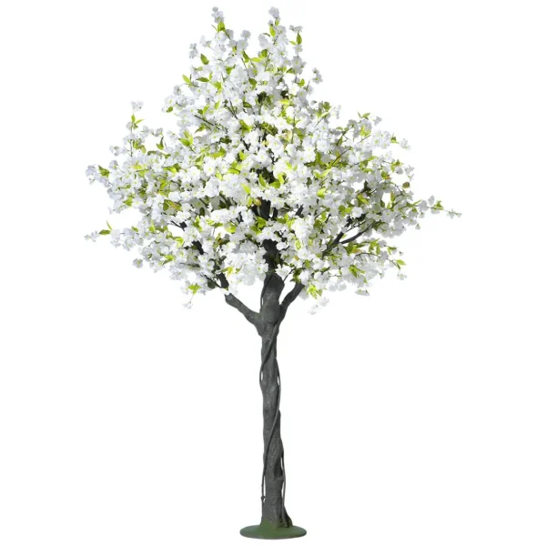 Kunstbäume^DecoWoerner Künstlicher Kirschblüten Baum , 220 Cm weiß