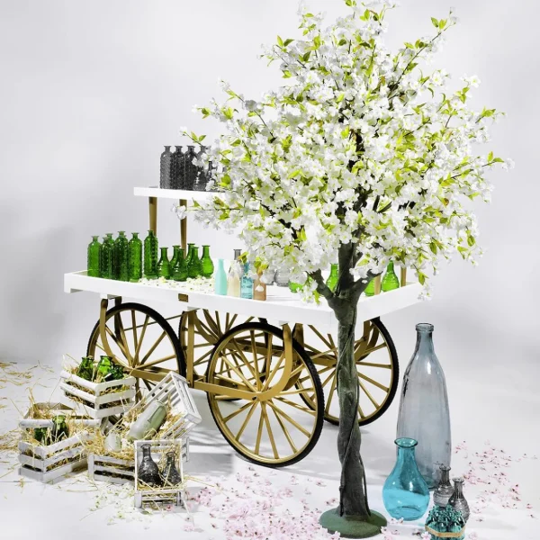 Kunstbäume^DecoWoerner Künstlicher Kirschblüten Baum , 220 Cm weiß