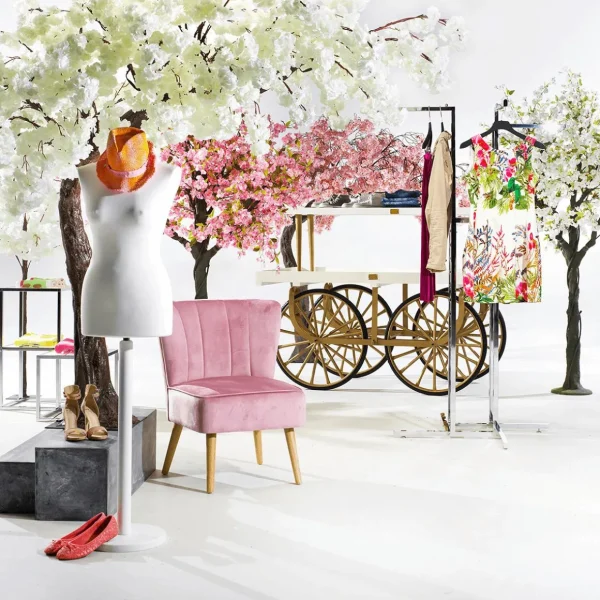 Kunstbäume^DecoWoerner Künstlicher Kirschblüten Baum , 220 Cm weiß