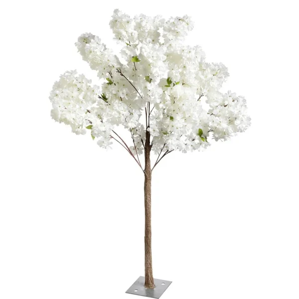 Frühlingsdeko | Kunstbäume^DecoWoerner Künstlicher Kirschblüten-Baum Mit Standplatte, 140 Cm weiß