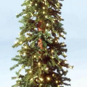 Künstliche Weihnachtsbäume^DecoWoerner Künstlicher Tannenbaum Alpintanne Mit LED 150 Cm grün