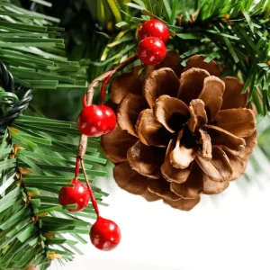 Künstliche Weihnachtsbäume^DecoWoerner Künstlicher Weihnachtsbaum Geschmückt Mit LED, 240 Cm rot