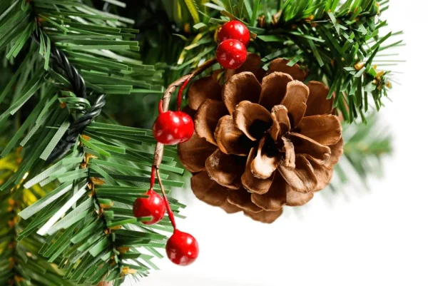 Künstliche Weihnachtsbäume^DecoWoerner Künstlicher Weihnachtsbaum Geschmückt Mit LED, 240 Cm rot