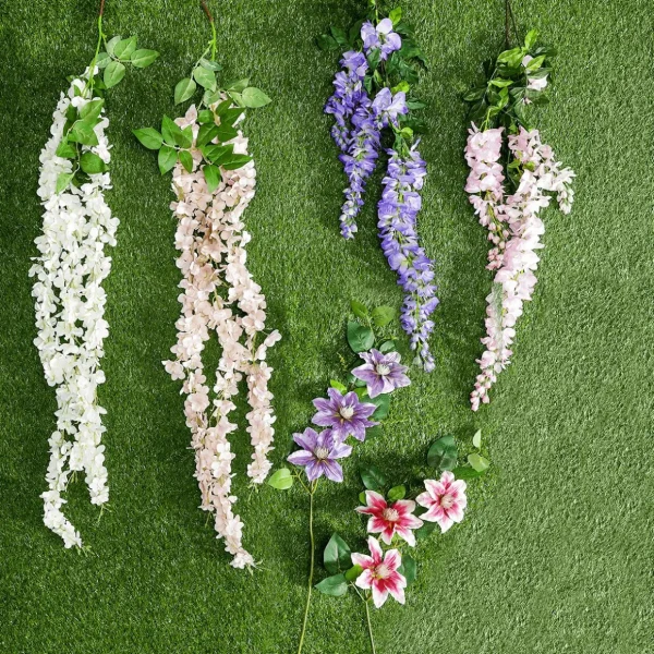 Frühlingsdeko | Äste & Zweige^DecoWoerner Künstlicher Zweig Wisteria Laburnum, 140 Cm, Lila blau