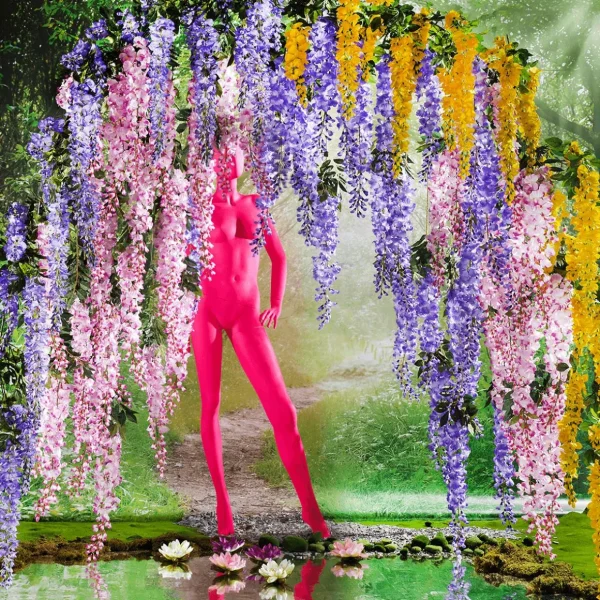 Frühlingsdeko | Äste & Zweige^DecoWoerner Künstlicher Zweig Wisteria Laburnum, 140 Cm, Lila blau