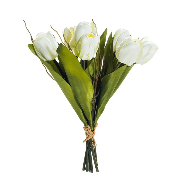 Kunstblumen | Blumensträuße & Blumenkränze^DecoWoerner Künstliches Tulpen-Bouquet , 30 Cm weiß