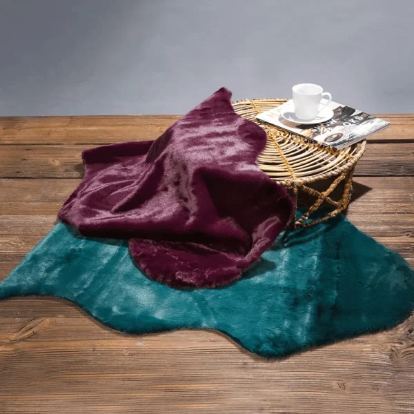 Herbstdeko^DecoWoerner Kunstfell 60cm violett