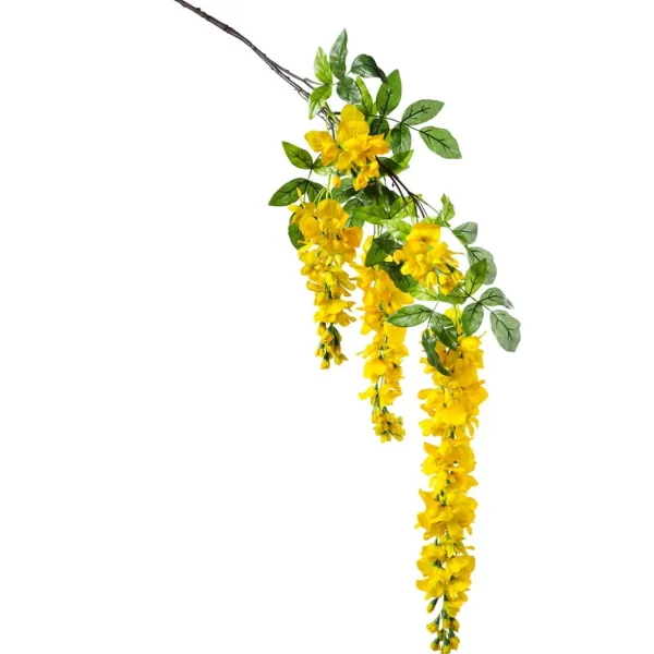 Äste & Zweige^DecoWoerner Kunstzweig Wisteria Goldregen, 140 Cm, gelb