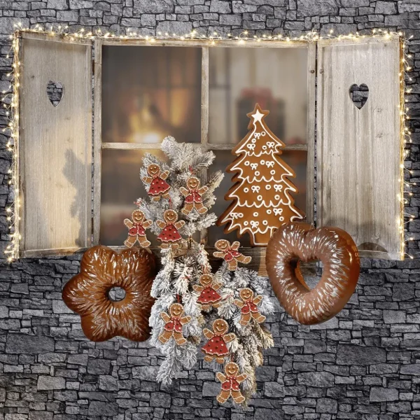 Weihnachtsfiguren | Brot & Kuchen^DecoWoerner Lebkuchen-Hänger 2tlg. Set 9 Cm braun