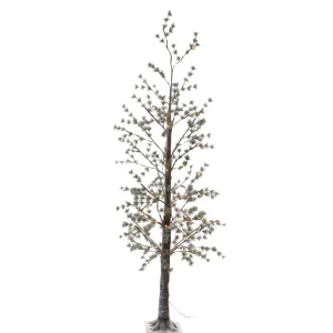 Kunstbäume | Weihnachtsbeleuchtung^DecoWoerner LED Baum Warmweiß 210 Cm braun