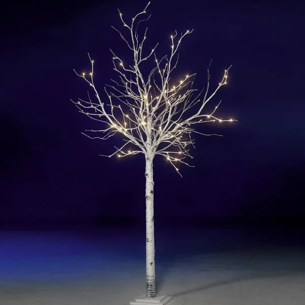 Winterdeko | Kunstbäume^DecoWoerner LED Birke, 210 Cm weiß