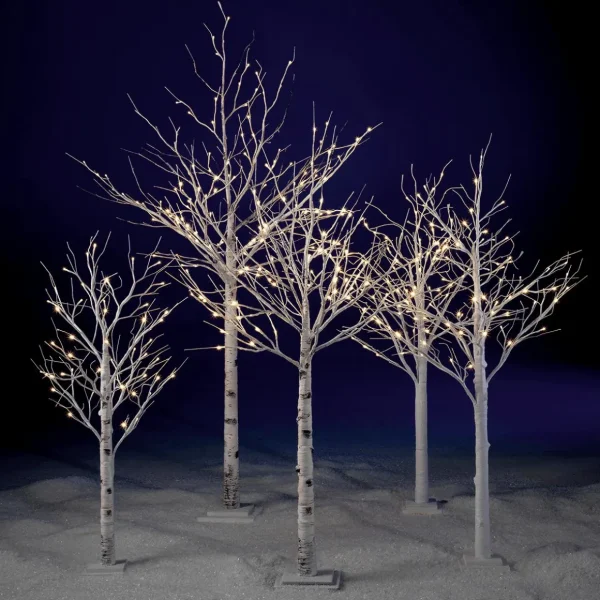 Winterdeko | Kunstbäume^DecoWoerner LED Birke, 210 Cm weiß
