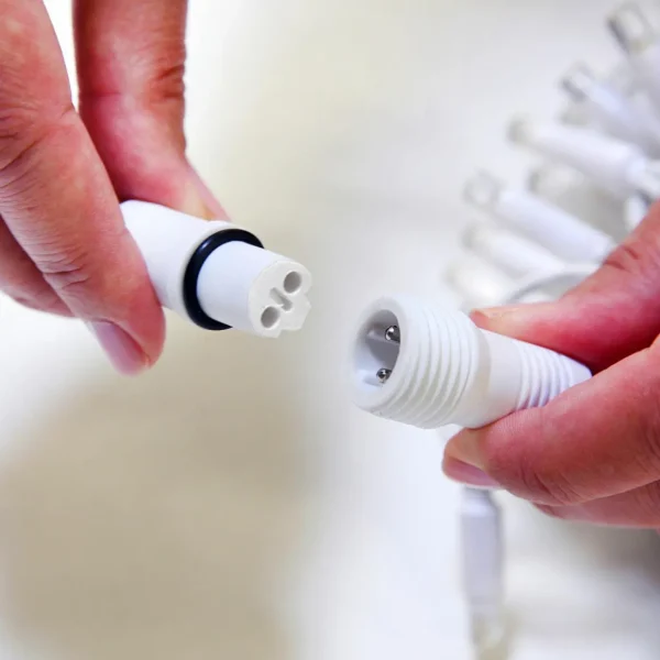 Weihnachtsbeleuchtung^DecoWoerner LED Blinkende Kupplungslichterkette Für Außen, 10 M weiß
