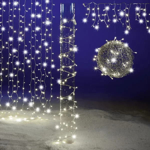 Weihnachtsbeleuchtung^DecoWoerner LED Blinkende Kupplungslichterkette Für Außen, 10 M weiß