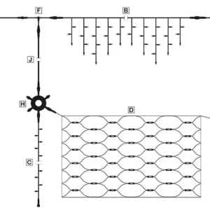 Weihnachtsbeleuchtung^DecoWoerner LED Blinkender Profi Lichtvorhang System IP67 200 Cm