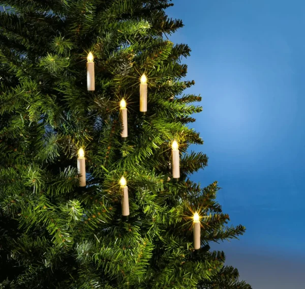 Deko-Licht | Weihnachtsbeleuchtung^DecoWoerner LED Deko Kerzen Warm 10 Cm weiß