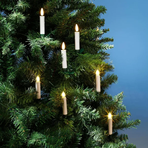 Deko-Licht | Weihnachtsbeleuchtung^DecoWoerner LED Deko Kerzen Warm 10 Cm weiß