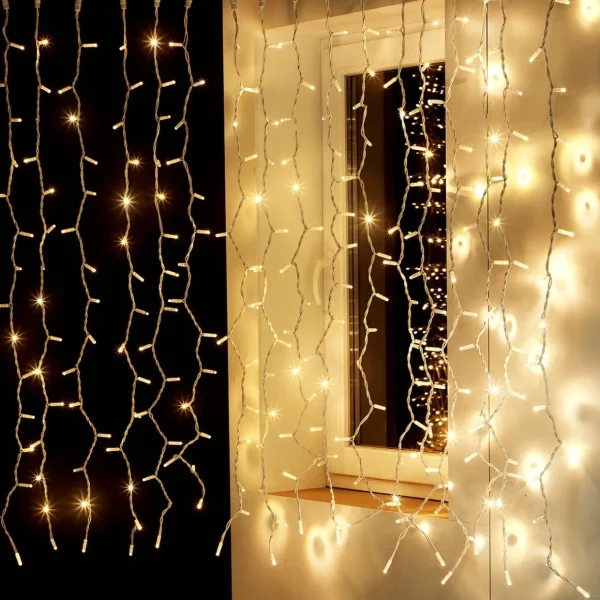 Weihnachtsbeleuchtung^DecoWoerner LED Profi Lichtvorhang System IP67, 700 Cm Ohne Zuleitung, Weiss