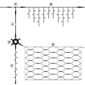 Weihnachtsbeleuchtung^DecoWoerner LED Profi Lichtvorhang System IP67, 700 Cm Ohne Zuleitung, Weiss