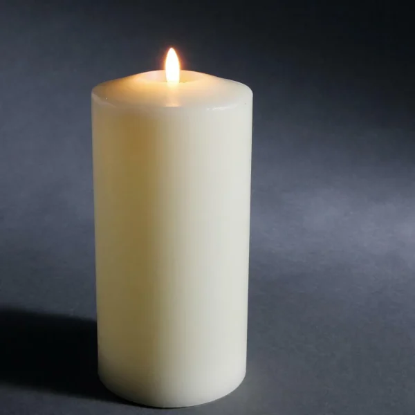Deko-Licht^DecoWoerner LED-Echtwachs-Kerze 25 Cm Creme weiß