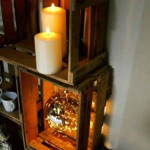 Deko-Licht^DecoWoerner LED-Echtwachs-Kerze 25 Cm Creme weiß