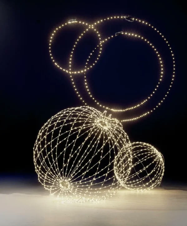Xxl Weihnachtsdeko | Weihnachtsbeleuchtung^DecoWoerner LED-Lichtring Für Außen, 100 Cm Ø schwarz