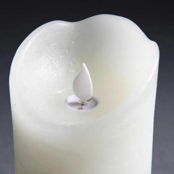 Deko-Licht^DecoWoerner LED-Wachskerze 7,5 X 10 Cm weiß