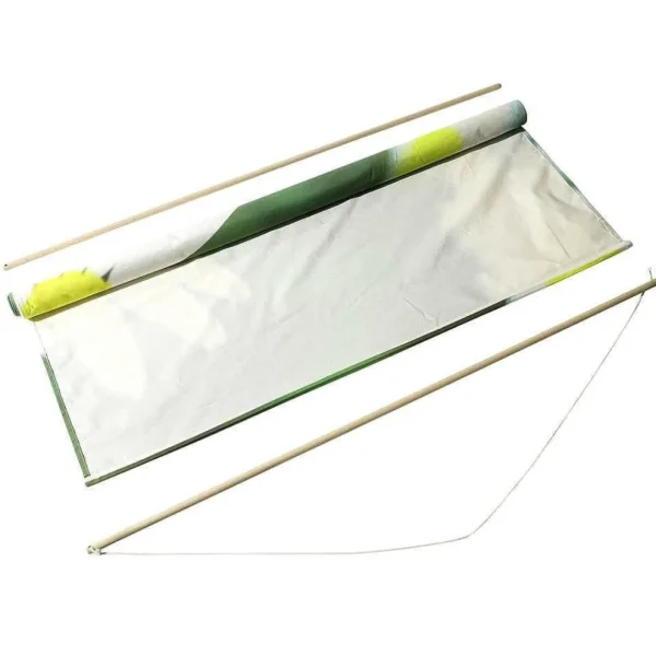 Frühlingsbanner^DecoWoerner Lichtechter Naturfaser-Stoffbanner "Biene" Aus Baumwolle 100 X 200 Cm grün