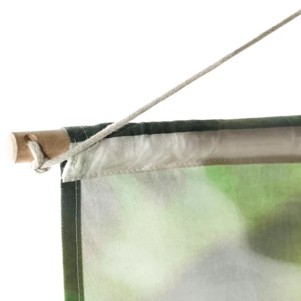 Frühlingsbanner^DecoWoerner Lichtechter Naturfaser-Stoffbanner "Biene" Aus Baumwolle 100 X 200 Cm grün