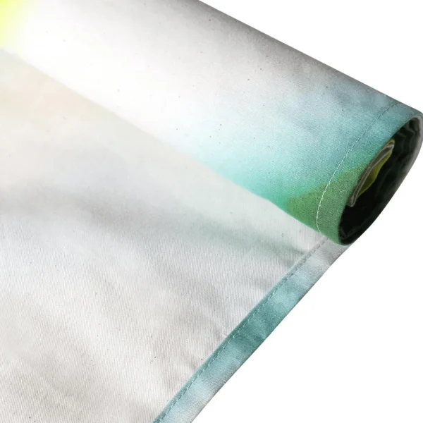 Frühlingsbanner^DecoWoerner Lichtechter Naturfaser-Stoffbanner "Biene" Aus Baumwolle 100 X 200 Cm grün