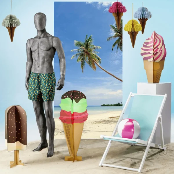 Warenpräsentation | Sommerdeko^DecoWoerner Liegestuhl , 110 Cm Lang schwarz