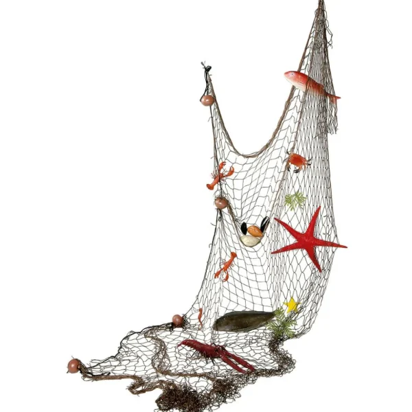 Sommerdeko | Fisch & Meeresfrüchte^DecoWoerner Maritimes Fischernetz Mit Meerestieren schwarz