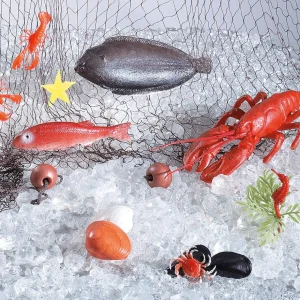Sommerdeko | Fisch & Meeresfrüchte^DecoWoerner Maritimes Fischernetz Mit Meerestieren schwarz