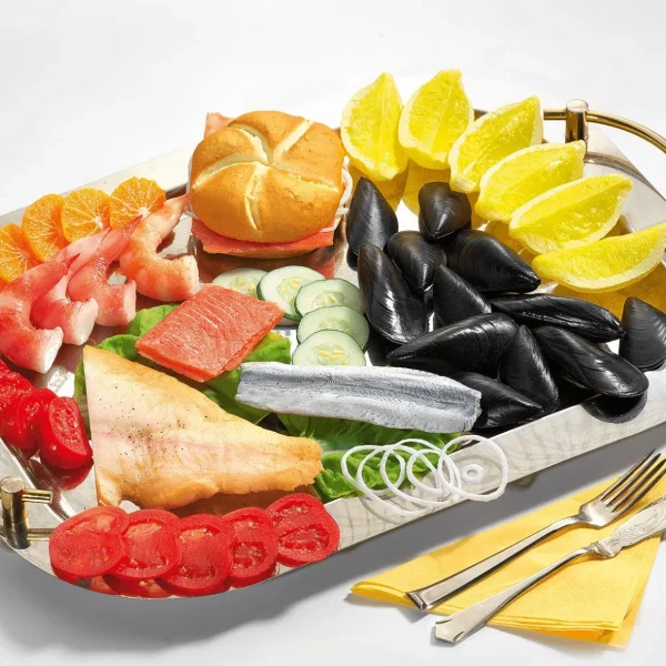 Fisch & Meeresfrüchte^DecoWoerner Matjes Filet Lebensmittel-Attrappe 15 Cm Grau