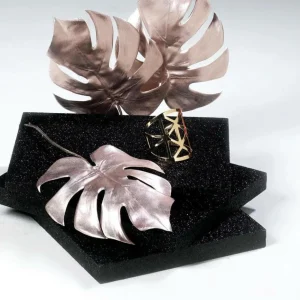 Streudeko | Blätter^DecoWoerner Monstera Kunstblätter Rosé 37 Cm 5 Stück rosa
