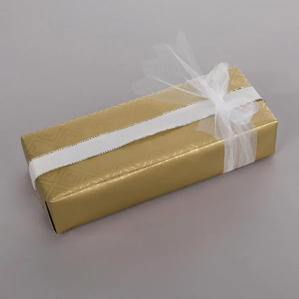Geschenkpapier | Go Green - Nachhaltige Geschenkverpackung^DecoWoerner Nachhaltiges, enes Geschenkpapier Mit Glänzendem Geometrischen Muster – 50 M Geschenkpapier-Rolle gold