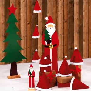 Weihnachtsfiguren^DecoWoerner Nikolausmützen Kette 250 Cm mehrfarbig