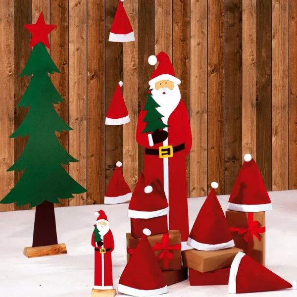 Weihnachtsfiguren^DecoWoerner Nikolausmützen Kette 250 Cm mehrfarbig