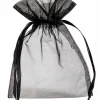 Geschenksäckchen^DecoWoerner Organzasäckchen 18 Cm, 50 Stück, schwarz