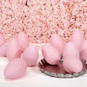 Osterdeko^DecoWoerner Ostereier Aus Kunststoff 17 Cm, Pack à 12 Stück rosa
