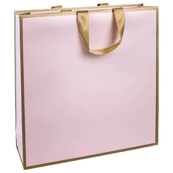 Geschenk- & Tragetaschen^DecoWoerner Papiertasche "Metallic" 37 X 42 X13 Cm & Gold 10 Stück rosa