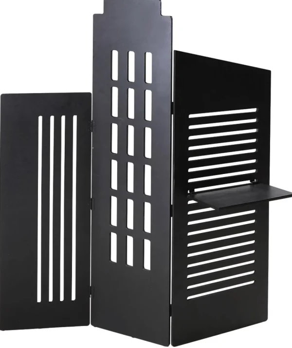 Naturdeko^DecoWoerner Paravent/Sichtschutz "Skyline" 115 Cm Hoch schwarz