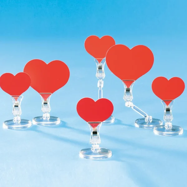Preisauszeichnung^DecoWoerner Preisschildhalter Mit Clip, 5 Cm Hoch, 10 Stück transparent