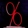 Verkaufsaktionen Bewerben | Deko-Licht^DecoWoerner Prozent-Zeichen Neon Flex, 50 Cm rot