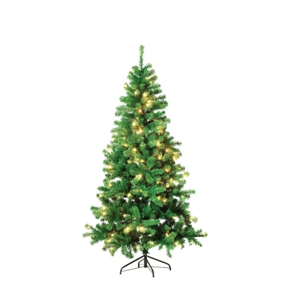 Künstliche Weihnachtsbäume^DecoWoerner Schmaler, Künstlicher Weihnachtsbaum Mit LED 240 Cm grün