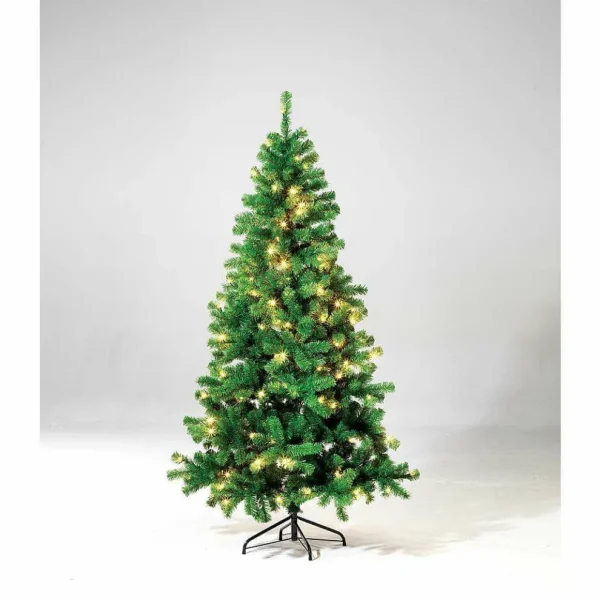 Künstliche Weihnachtsbäume^DecoWoerner Schmaler, Künstlicher Weihnachtsbaum Mit LED 240 Cm grün