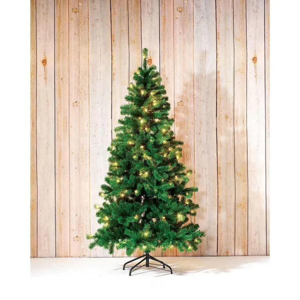 Künstliche Weihnachtsbäume^DecoWoerner Schmaler, Künstlicher Weihnachtsbaum Mit LED 240 Cm grün
