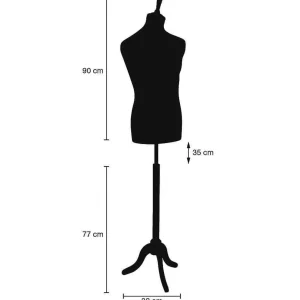 Schneiderpuppen^DecoWoerner Schneiderpuppe Männlich, Büste 78 Cm, Mocca/antik, Barock braun