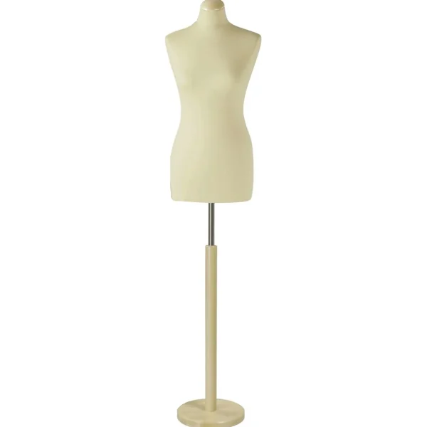 Schneiderpuppen^DecoWoerner Schneiderpuppe Weiblich, Büste 72 Cm, Ecru/eiche Hell weiß