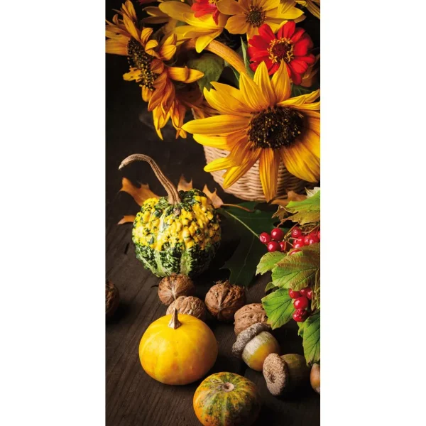 Herbstdeko | Herbst-Banner^DecoWoerner Schwer Entflammbarer Stoffbanner "Herbstdeko" Aus Fahnenstoff 100 X 200 Cm gelb